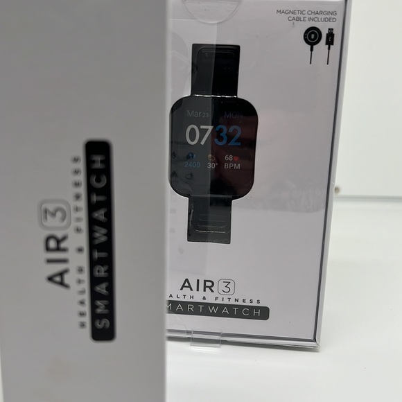 ITOUCH Air 3 Unisex Heart Rate Black Strap Smart Watch 44mm - Picture 4 of 6